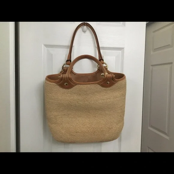 Coach Bleeker Straw Beach Bag F13393 - Picture 2 of 16
